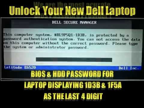 download dell master hdd password generator for inspiron 24-3455